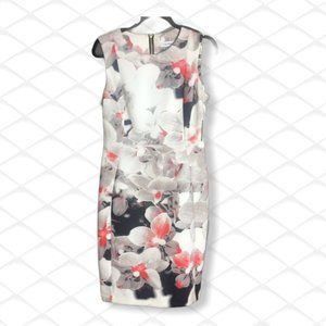 Calvin Klein floral print sheath dress